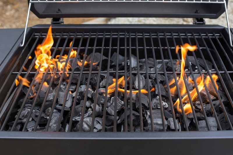 Shiny, clean BBQ grill plates