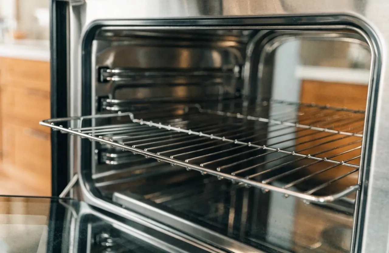 Spotless oven interior after a professional clean in Newcastle